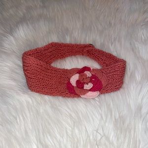 Floral knit headband